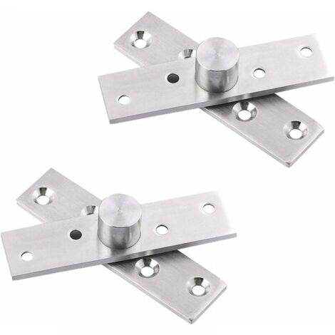 Sollbry 360 Grad drehbares Türscharnier, 2 Edelstahl-Tür-Mittelstift-Drehscharniere, robuste, verdeckte drehbare Türscharniere mit Befestigungsschrauben (75 x 17 mm) (1/5)