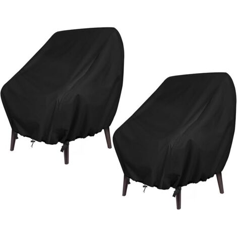 Sollbry 2-teilige Schutzhülle für Gartenstühle, Sesselbezug 89 x 97 x 74 cm, Schutzhülle für Outdoor-Stühle, wasserdichtes 210D-Oxford-Gewebe, Abdeckplane für Balkonstühle (1/3)
