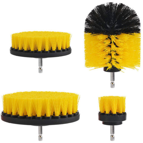 Sollbry 4-teilige Bohrreinigungsbürste, Bohrbürsten-Werkzeug-Reinigungsset, Bohrbürste für Badezimmeroberflächen, Boden, Badewannenfliesen und Auto (1/5)