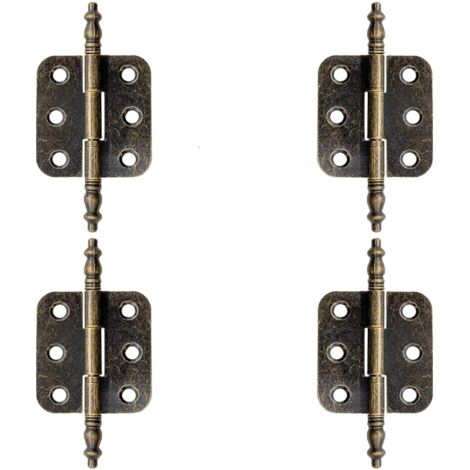 Sollbry Stück antikes Messingscharnier, Vintage-Flachscharnier, 70 x 35 mm, Vintage-Schranktürscharnier, Bronze-Klappscharniere, antikes Möbelscharnier für Schmuckschatulle, Kleiderschrank (1/5)