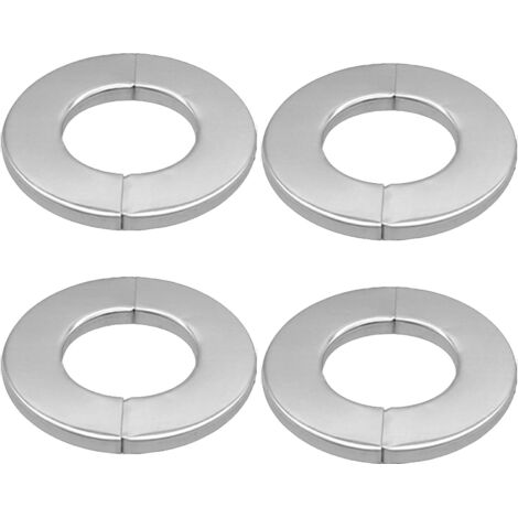 Sollbry Stück Wasserhahn-Rosette, Duscharmatur, Wasserhahn-Rosette, Duschrosette, Edelstahl-Rohrabdeckung, Heizkörperrohrabdeckung, 34 mm, für Wasserhähne, Schläuche, Heizkörperrohre (34 mm) (1/5)