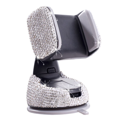 Sollbry x glänzender Diamant-Autotelefonhalter, glänzender Kristall-Autotelefonhalter, verstellbare Mehrzweck-Autonavigationshalterung für Luftauslass (75 x 95 x 65 mm) (1/4)