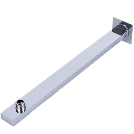Sollbry S304 Edelstahl Chrom Wandmontierter Duscharm Duscharm 35 cm quadratische Wandhalterung für Duschkopf (1/4)
