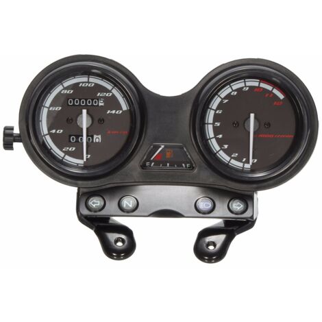 Sollbry Motorrad-Tachometer, Dual-Kilometerzähler, passend für YBR 125, DC 12 V, Motorrad-Ölanzeige, 12000 U/min, LCD-Kilometerzähler, Motorrad-Tachometer (1/5)