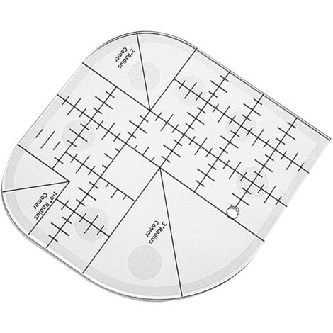 Sollbry Gebogenes Winkellineal zum Quilten, Nähen und Patchwork Nähvorlagen mit runden Kanten, Patchwork-Werkzeuge für Nähzubehör, Zuhause, Büro (1/5)