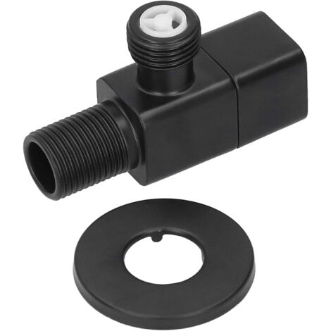 Sollbry G1/2 Eckventilmischer, Wasserstoppventil, Winkelauslass, Badezimmer, WC, Waschbecken, Zubehör, Schwarz (1/5)