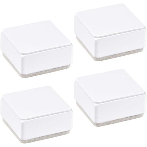 Sollbry Stück 3 cm Kohlenstoffstahl-Möbelerhöhung, Bettbeine, 6 cm Durchmesser, rutschfeste Betterhöhung, Sofa-Bett-Erhöhung für Schlafsofa und Kleiderschrank, weißes Quadrat