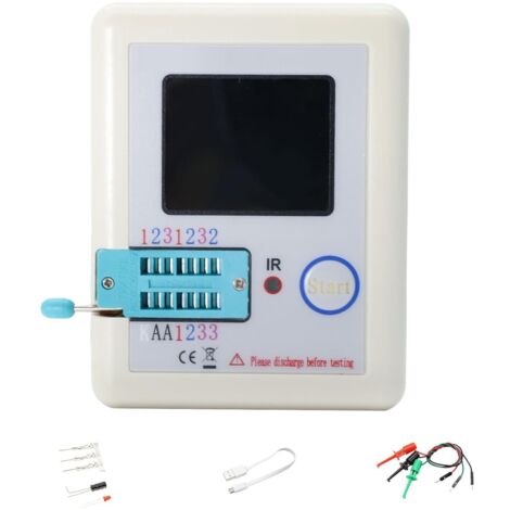 Sollbry TC1 Transistortester RUIZHI LCR-T7 Transistor-Messgerät ESR-Messgerät Multifunktionstester TFT LCR-Transistortester Multifunktions-Transistortester für Dioden-Triode-Transistor-Widerstand (1/5)