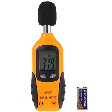 Sollbry Tragbarer digitaler Schallpegelmesser 30 dB bis 130 dB mit LCD-Display für Fabriken und Straßen (1/5)