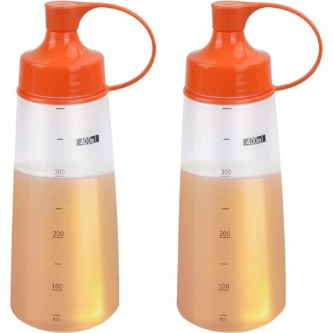 Sollbry Stück Saucenflasche, Quetschflaschen, Saucenflasche, Gewürzflasche, transparente Squeeze-Gewürzflaschen für Sauce, Ketchup, Grillen (1/5)