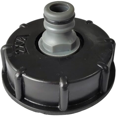 Sollbry S60X6 IBC-Tankadapter aus Kunststoff mit Grobgewindekappe auf 1/2-Zoll-Wassertank für Tonnen-IBC-Ventil (1/3)