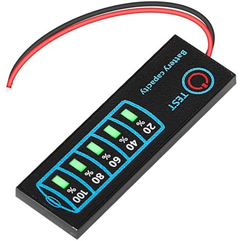 Sollbry Batteriemonitor DC5-12V 24V 30V Batteriekapazität Spannungsmonitor Batterieleistungsanzeigefeld für Lithium-Batterie, Blei-Säure-Batterie (1/5)