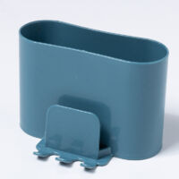 Sollbry Stanzfreier Zahnbürstenhalter für Toilette, Badezimmer, Wandmontage, Aufbewahrungsregal für Mundspülbecher, Zahnpasta-Ständer, Dekorregal, niedlich, 11 x 7,7 x 4,5 cm