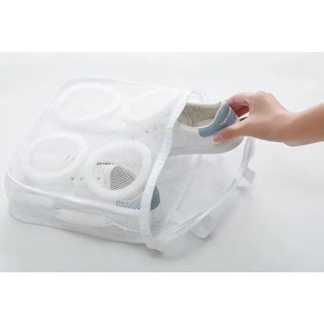 Sacchetto Per Lavaggio Scarpe In Lavatrice - Organizer Con Cerniera Nascosta - 39x19 Cm - Blu, 1 Pezzo - Protegge Scarpe Da Ginnastica E Tacco