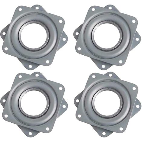 Cuscinetto Girevole Lazy Susan In Metallo Quadrato 6 Pollici – Acciaio Zincato Resistente Alla Ruggine – Per Mobili, Fioriere, TV - 5