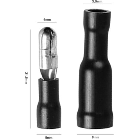 Connettori Elettrici A Proiettile 4.0 Mm – 10/20/50 Set, Maschio+femmina, Rame Stagnato Per Auto