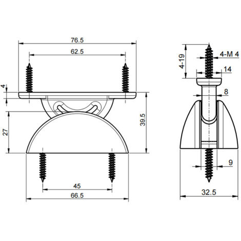 Supporto Fermaporta A Molla In Plastica Per Caravan E Roulotte - Proteggi Parete Da Graffi, Fermaporta Statico Per Camper, Barche E Case, Dimensioni 4,13 X 6,5 Cm