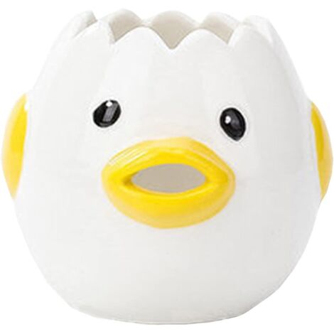 Sollbry Separador de huevos de dibujos animados, mini separador de claras y yemas, práctico y sencillo separador de huevos de cerámica, ideal para hornear en la cocina. (1/5)