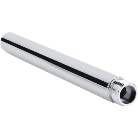 Sollbry Extensión de brazo de ducha de acero inoxidable, 20 cm, tubo redondo de extensión de ducha, G 1/2", brazo de extensión para cabezal de ducha, accesorio de baño