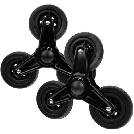 Sollbry 2 ruedas plegables para carrito de compras, ruedas para subir escaleras, repuestos portátiles, ruedas ligeras para subir escaleras, ruedas triangulares para subir escaleras (1/5)