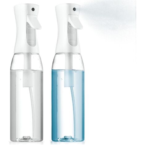 Sollbry Paquete de 2 botellas de spray continuo para el cabello - Rociador de niebla ultrafina de 17 oz Rociador de agua para el cabello Botellas de spray para el cabello para peluquería, limpieza y (1/5)