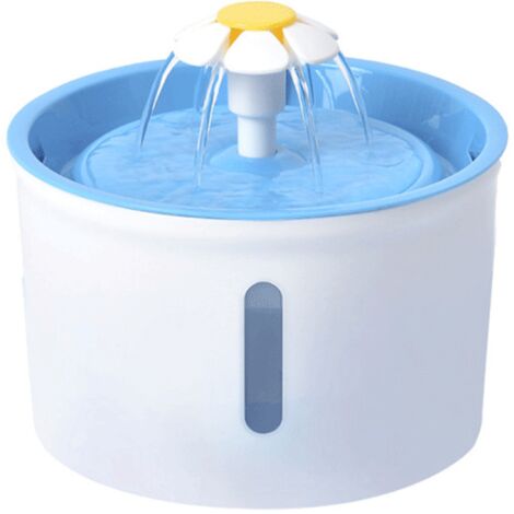 Sollbry Bebedero automático para gatos y perros, diseño de flor pequeña, 1,6 l, color azul (UE, 19 x 19 x 16 cm) (1/4)