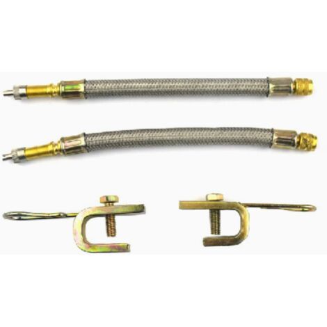 Sollbry Paquete de 2 extensiones para válvulas de neumáticos, para camiones, autobuses y remolques, 18 cm, accesorios para equipos de exterior (1/5)