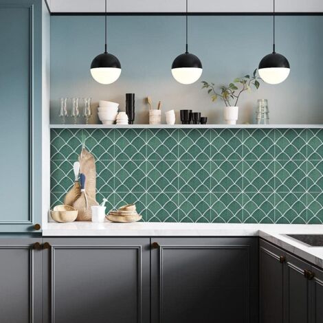 Pegatinas De Azulejos Extraíbles Estilo Marroquí (Salpicadero Cocina O Baño) – Fáciles De Limpiar, SnazzyDecal