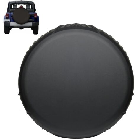 Sollbry Funda universal para rueda de repuesto de coche, SUV, camión, de cuero grueso, impermeable, a prueba de polvo, sol, lluvia y nieve, color negro. Compatible con neumáticos de 30 a 32 pulgadas d