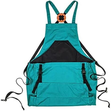 Sollbry Delantal de jardinería ajustable, de lona, con bolsillos, impermeable, para cocina, horticultura, cosecha, frutas y verduras, para hombres y mujeres. (1/5)