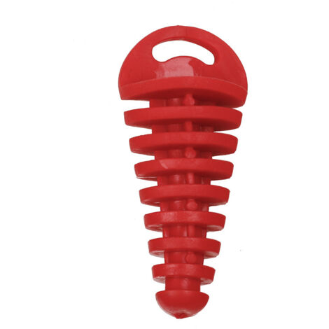 Sollbry Tapón de escape impermeable para motocicleta, color rojo (1/3)