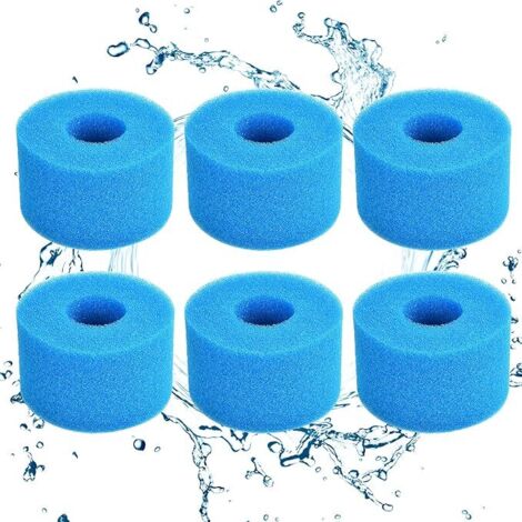 Sollbry esponjas filtrantes, cartucho de espuma para filtro de piscina, reutilizables y lavables, para spa y piscina (10,8 x 7,3 x 4 cm) (1/5)