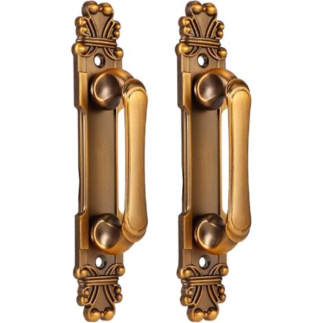 Sollbry Manija de puerta de aleación de aluminio antiguo, manija de armario, cajón, manija de armario, 2 piezas/juego, accesorios de herrajes para muebles (1/5)