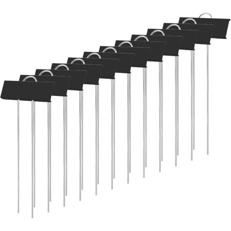 Sollbry Marcadores de etiquetas para plantas de vivero, 12 unidades, de metal resistente a la corrosión, para jardín, huerto, flores, semillas, vivero (negro) (1/5)