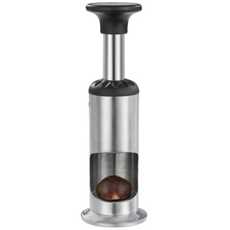 Sollbry Abridor de castañas de acero inoxidable, pelador de nueces manual, herramienta para barbacoa, ahorra esfuerzo, utensilios de cocina para el hogar (23,5 x 7 cm) (1/5)
