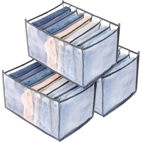Sollbry Organizador de camisetas, organizador de cajones de ropa, organizador de ropa para armario, divisores de cajones de ropa, organizador de almacenamiento de ropa de malla para leggings, camiseta