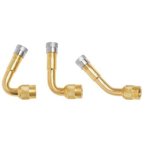 Sollbry 6 extensiones de válvula de neumático de 45°, 90° y 135°, adaptador de válvula de neumático, extensor de codo de válvula de neumático, conector de extensión de codo para coche, motocicleta, bi (1/5)