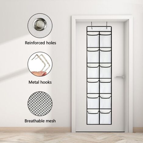 Bolsa Colgante De 12 Bolsillos: El Secreto Para Ordenar Tu Puerta Y Ahorrar Espacio (Tela De Algodón + Impermeable)