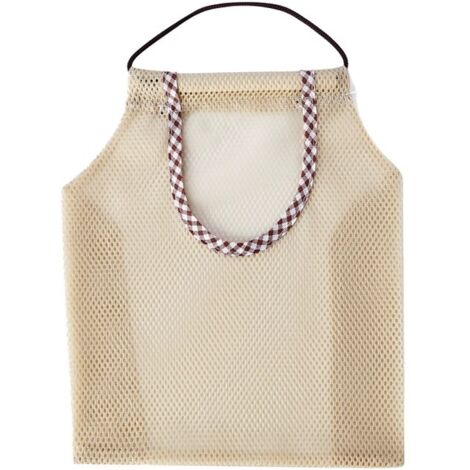 Sollbry Juego de 4 bolsas reutilizables para productos del hogar - Para verduras y patatas orgánicas - Beige - Portátiles - Para guardar ajo (1/5)