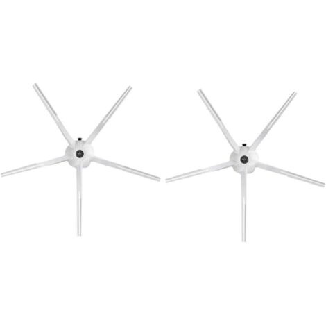 Sollbry Paquete de 2 cepillos laterales de silicona blancos compatibles con Roborock T6 T7 S50 S60 (1/5)