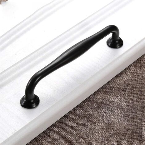 Sollbry 10 tiradores de aleación de aluminio para muebles, tiradores de puerta negros sencillos, herrajes modernos para cajones, accesorios de decoración del hogar. (1/4)