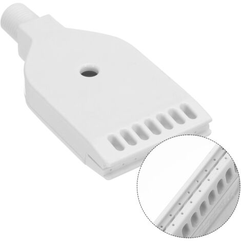 Sollbry Boquilla de soplado macho de 1/4", boquilla de aire plana, boquilla de orificio ABS para accesorios de soplador (montaje de un solo orificio, blanca) (1/4)