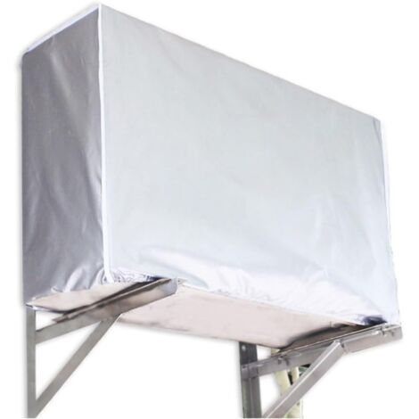 Sollbry 2 fundas para aire acondicionado exterior, para bomba de calor, resistentes al polvo, a la nieve, al agua y al sol (90 × 40 × 73 cm)