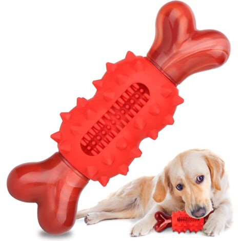 Sollbry Juguete masticable para perros agresivos, hueso de nailon para perros grandes, medianos y pequeños, interactivo para la dentición de cachorros, con olor a carne de res. (1/3)