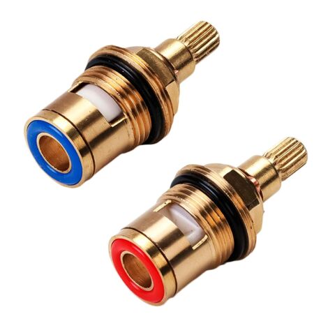 Sollbry Juego de 2 cartuchos de disco cerámico para grifo de baño o cocina (51 x 18 mm) (1/4)