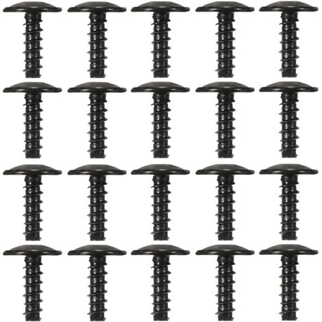 Sollbry 20 tornillos de chapa para guardabarros de coche, tornillos de ala bajo el capó, fijaciones de parachoques metálicos (1/5)
