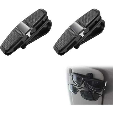 Sollbry soportes para gafas de sol y viseras de coche, soporte para tarjetas y gafas de sol, organizadores para tarjetas de billetes y gafas de sol, color negro. (1/5)