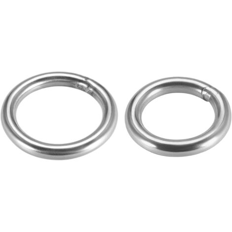 Sollbry Anillos tóricos de acero inoxidable 201, 50 mm, 60 mm de diámetro exterior, anillos redondos soldados, 4 piezas (1/5)