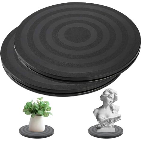 Sollbry Plato giratorio universal de 20 cm, robusto y giratorio de 360°, soporte resistente, tocadiscos giratorio para plantas en maceta, altavoces, portátiles y monitores (2 unidades de 20 cm) (1/5)
