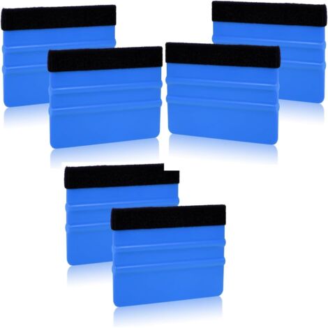 Sollbry Escobilla de goma para bordes de fieltro, 6 unidades, herramienta para envolver películas de ventanas de coche, rascador de fieltro para tintado de manualidades, película autoadhesiva para ven